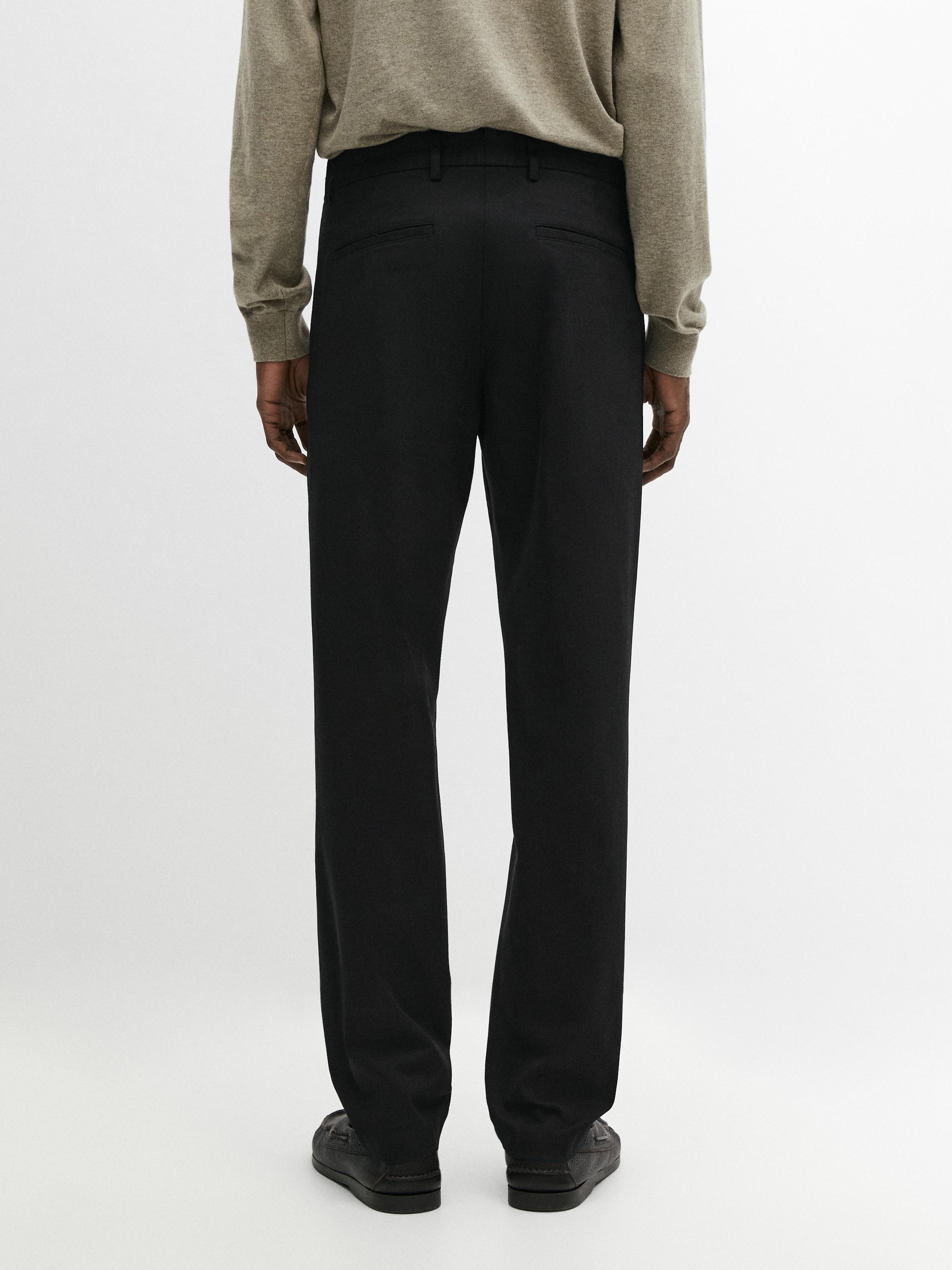 Pantalon tapered fit en coton